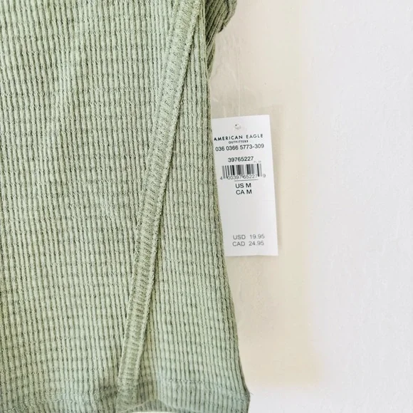 American Eagle Outfitters Dark Green corset tank - Picture 4 of 8